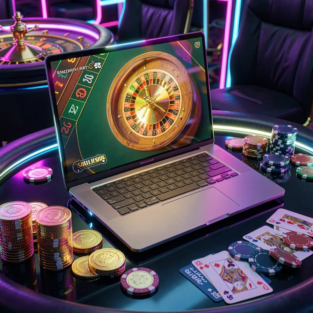 Pemain wanita elegan dengan pakaian emas mewah berdiri di antara mesin slot yang berkilau di kasino RKGG yang menampilkan suasana permainan premium untuk Indonesia RKGG – Rasakan permainan kasino daring premium dengan kegembiraan nyata